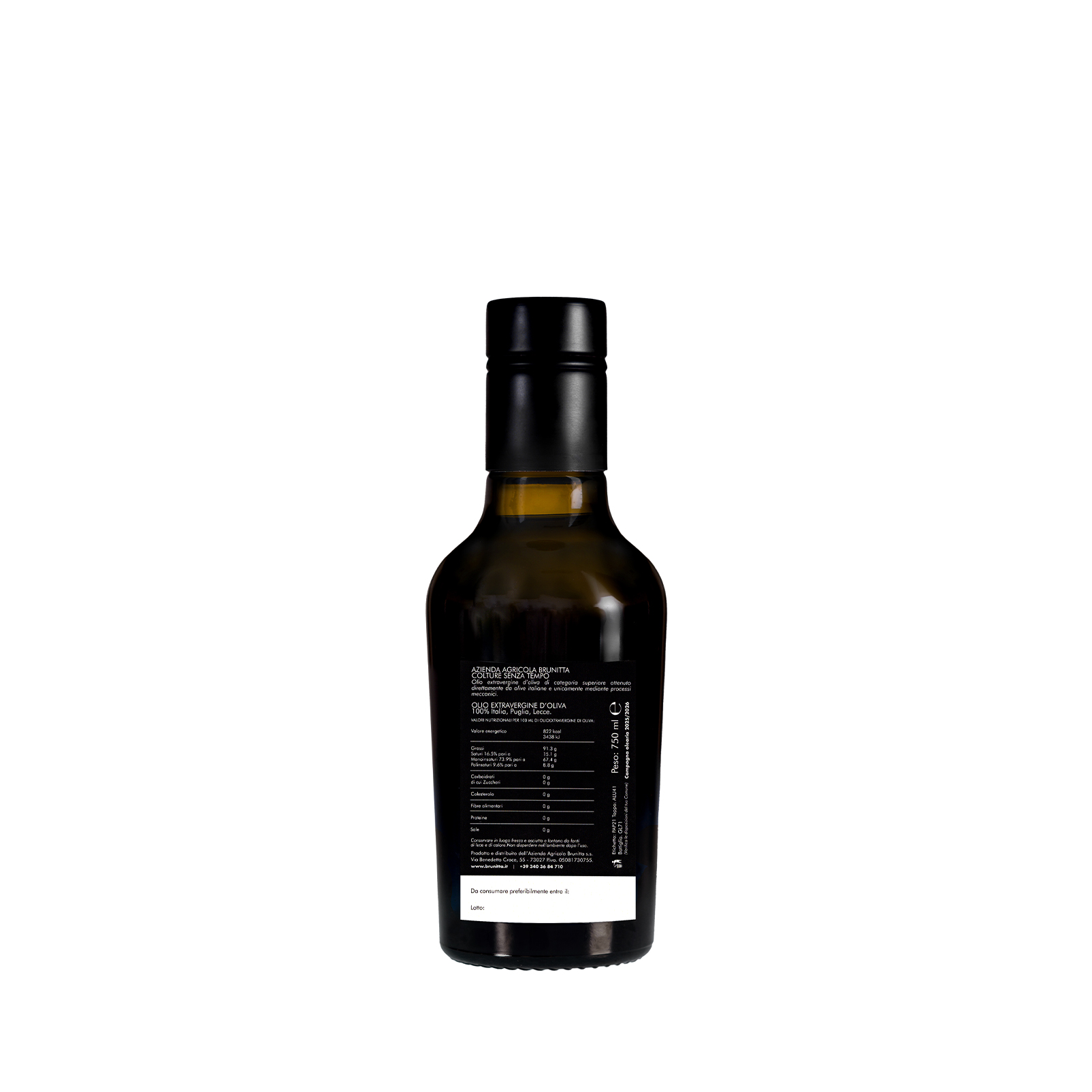 OLIO EXTRAVERGINE DI OLIVA BRUNITTA 250 ML 2