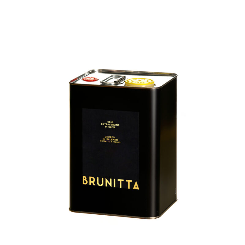 2 LATTINE DA 3 LT OLIO EXTRAVERGINE DI OLIVA ITALIANO 25/26 — pâtes artisanales italiennes au blé Senatore Cappelli et huile d'olive extra vierge Brunitta, Pouilles, Italie