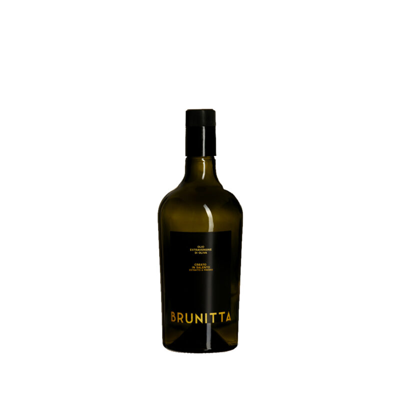 OLIO EXTRAVERGINE DI OLIVA BRUNITTA 750 ML — pasta artigianale italiana di grano Senatore Cappelli e olio extravergine Brunitta, Salento, Puglia