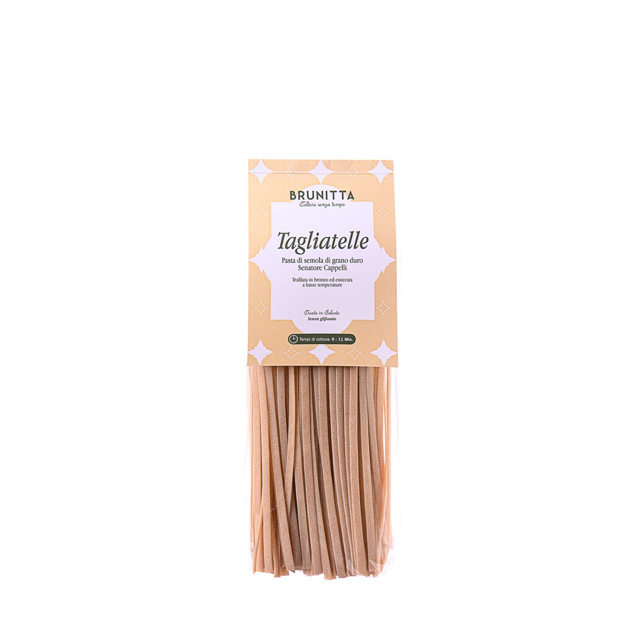 TAGLIATELLE SENATORE CAPPELLI — pasta artigianale italiana di grano Senatore Cappelli e olio extravergine Brunitta, Salento, Puglia